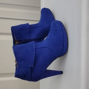 Periwinkle Suede Ankle Boots